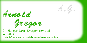 arnold gregor business card